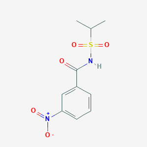 molecular formula C10H12N2O5S B8399028 3-Nitro-N-(2-propylsulfonyl)phenylcarboxamide 