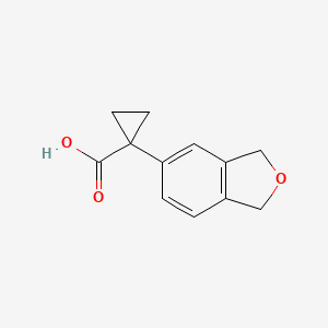 molecular formula C12H12O3 B8399046 1-(1,3-Dihydroisobenzofuran-5-yl)cyclopropanecarboxylic acid 