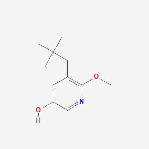 molecular formula C11H17NO2 B8399098 6-Methoxy-5-neopentylpyridin-3-ol 