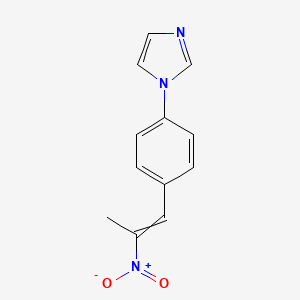 molecular formula C12H11N3O2 B8399106 4-(2-nitro-1-propenyl)phenyl-1H-imidazole 