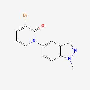 molecular formula C13H10BrN3O B8399114 3-bromo-1-(1-methyl-1H-indazol-5-yl)pyridin-2(1H)-one 