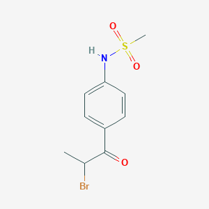 molecular formula C10H12BrNO3S B8399149 4'-(2-Bromopropionyl)methanesulfonanilide 