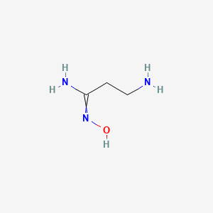 molecular formula C3H9N3O B8399186 beta-Aminopropioamidoxime 