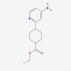 molecular formula C14H20N2O2 B8399193 trans-4-(4-Amino-pyridin-2-yl)-cyclohexanecarboxylic acid ethyl ester 