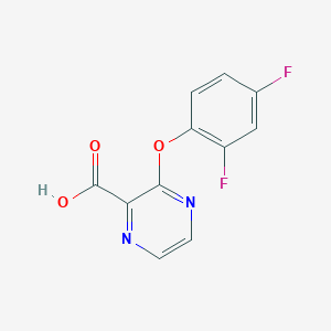 molecular formula C11H6F2N2O3 B8399205 2-(2,4-Difluorophenoxy)pyrazine-3-carboxylic acid 