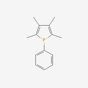 molecular formula C14H17P B8399251 1-Phenyl-2,3,4,5-tetramethylphosphole 
