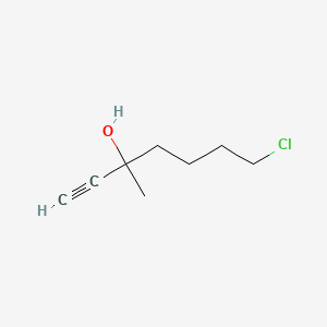 molecular formula C8H13ClO B8399276 1-Chloro-5-hydroxy-5-methyl-6-heptyne 