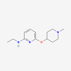 molecular formula C13H21N3O B8399308 Ethyl-[6-(1-methyl-piperidin-4-yloxy)-pyridin-2-yl]-amine 