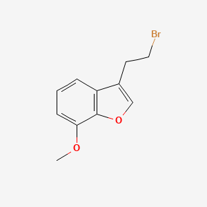 molecular formula C11H11BrO2 B8399386 3-(2-Bromoethyl)-7-methoxybenzofuran 