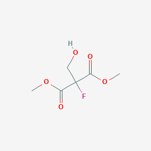 molecular formula C6H9FO5 B8399406 Dimethyl alpha-hydroxymethyl-alpha-fluoromalonate 