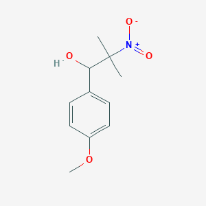 molecular formula C11H15NO4 B8399414 alpha-(1-Nitro-1-methylethyl)-4-methoxybenzenemethanol 