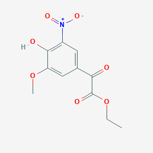molecular formula C11H11NO7 B8399435 Ethyl 4-hydroxy-3-methoxy-5-nitrophenylglyoxylate 