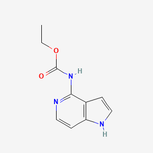 molecular formula C10H11N3O2 B8399458 Carbamic acid,1h-pyrrolo[3,2-c]pyridin-4-yl-,ethyl ester 