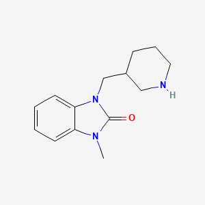 molecular formula C14H19N3O B8399489 1,3-dihydro-1-methyl-3-(3-piperidinylmethyl)-2H-benzimidazol-2-one 