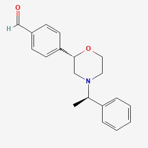 4-[(2S)-4-[(1R)-1-phenylethyl]morpholin-2-yl]benzaldehyde