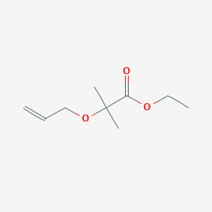 molecular formula C9H16O3 B8399543 2-Allyloxy-2-methyl-propionic acid ethyl ester 