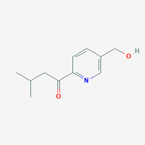 molecular formula C11H15NO2 B8399558 5-Hydroxymethyl-2-(3-methyl-butyryl)-pyridine 