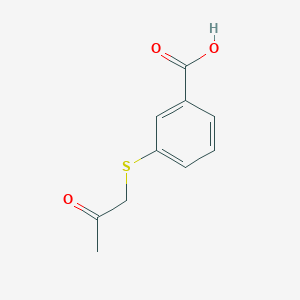 molecular formula C10H10O3S B8399565 3-(2-Oxo-propylsulfanyl)-benzoic acid 