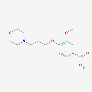 molecular formula C15H21NO5 B8399581 3-Methoxy-4-(3-morpholinopropoxy)benzoic acid 