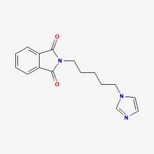 molecular formula C16H17N3O2 B8399590 2-[5-(1H-imidazol-1-yl)pentyl]-1H-isoindole-1,3(2H)-dione 