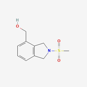 molecular formula C10H13NO3S B8399598 (2-(Methylsulfonyl)isoindolin-4-yl)methanol 