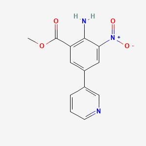 B8399660 2-Amino-3-nitro-5-pyridin-3-yl-benzoic acid methyl ester CAS No. 636581-62-9