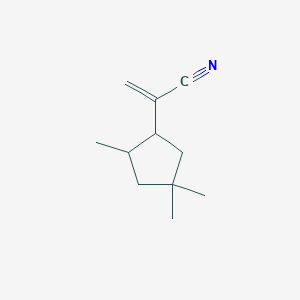 molecular formula C11H17N B8399666 2-(2,4,4-Trimethylcyclopentyl)-acrylonitrile 