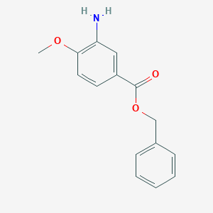 molecular formula C15H15NO3 B8399674 Benzyl 3-amino-4-methoxybenzoate CAS No. 167993-22-8