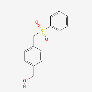 molecular formula C14H14O3S B8399682 [4-(Benzenesulfonylmethyl)phenyl]methanol 