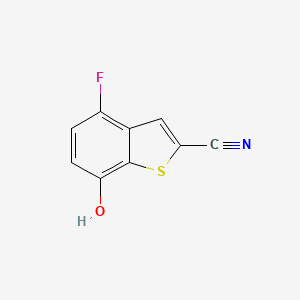 molecular formula C9H4FNOS B8399703 4-Fluoro-7-hydroxy-benzothiophene-2-carbonitrile 