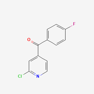 molecular formula C12H7ClFNO B8399810 2-Chloro-4-(4-fluorobenzoyl)-pyridine 
