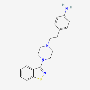 molecular formula C19H22N4S B8399852 4-[2-(4-Benzo[d]isothiazol-3-yl-piperazin-1-yl)-ethyl]-phenylamine 