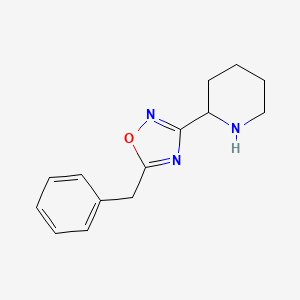 molecular formula C14H17N3O B8399859 5-Benzyl-3-piperidin-2-yl-1,2,4-oxadiazole 