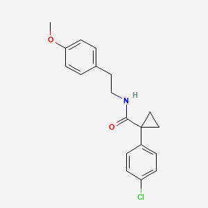 molecular formula C19H20ClNO2 B8399894 1-(4-chlorophenyl)-N-[2-(4-methoxyphenyl)ethyl]cyclopropanecarboxamide 