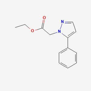 molecular formula C13H14N2O2 B8399919 ethyl 5-phenyl-1H-pyrazole-1-acetate 