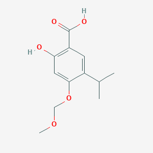molecular formula C12H16O5 B8399954 2-Hydroxy-5-isopropyl-4-(methoxymethyloxy)benzoic acid 