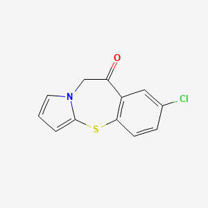 molecular formula C12H8ClNOS B8399984 7-Chloro-9,10-dihydropyrrolo[2,1-b][1,3]benzothiazepin-9-one 