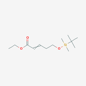 molecular formula C13H26O3Si B8400006 Ethyl 5-[tert-butyl(dimethyl)silyl]oxypent-2-enoate CAS No. 94844-33-4