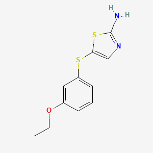 molecular formula C11H12N2OS2 B8400095 5-(3-Ethoxy-phenylsulfanyl)-thiazol-2-ylamine 