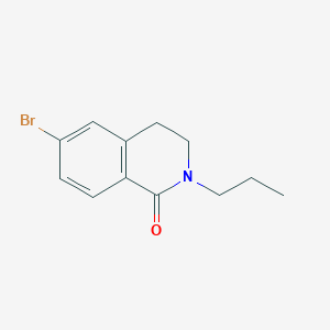 molecular formula C12H14BrNO B8400106 6-Bromo-2-propyl-3,4-dihydroisoquinolin-1(2H)-one 