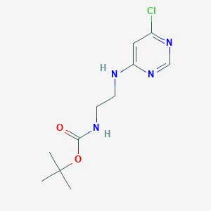 molecular formula C11H17ClN4O2 B8400114 [2-(6-Chloro-pyrimidin-4-ylamino)-ethyl]-carbamic acid tert-butyl ester 