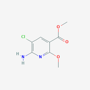 molecular formula C8H9ClN2O3 B8400120 Methyl-6-amino-5-chloro-2-methoxypyridine-3-carboxylate CAS No. 149539-82-2
