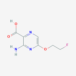 molecular formula C7H8FN3O3 B8400158 3-Amino-5-(2-fluoro-ethoxy)-pyrazine-2-carboxylic acid 