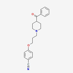 molecular formula C22H24N2O2 B8400177 4-(3-(4-Benzoylpiperidin-1-yl)propoxy)benzonitrile 