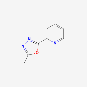 molecular formula C8H7N3O B8400237 2-Pyridin-2-yl-5-methyl-1,3,4-oxadiazole CAS No. 66079-85-4
