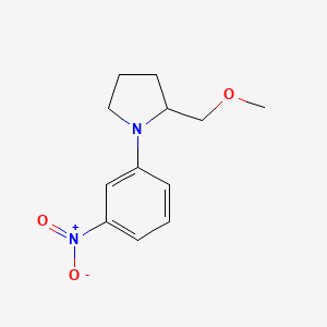 molecular formula C12H16N2O3 B8400246 2-(Methoxymethyl)-1-(3-nitrophenyl)pyrrolidine 