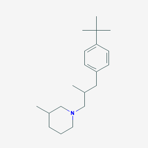 molecular formula C20H33N B8400263 1-[3-(4-Tert-butylphenyl)-2-methylpropyl]-3-methylpiperidine 