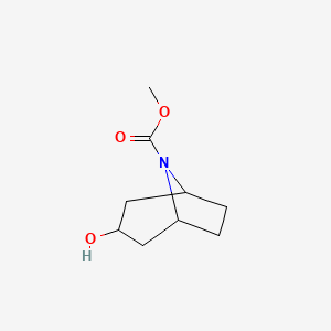 molecular formula C9H15NO3 B8400270 N-carbomethoxy-8-azabicyclo(3,2,1)octan-3-ol 