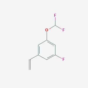 molecular formula C9H7F3O B8400279 1-Fluoro-3-difluoromethoxy-5-vinylbenzene 