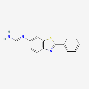 molecular formula C15H13N3S B8400336 N-(2-phenylbenzothiazol-6-yl)acetamidine 